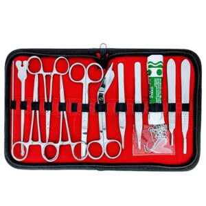 Forgesy 18-Piece Minor Surgery Set – Stainless Steel Surgical Instruments Kit with Carrying Case